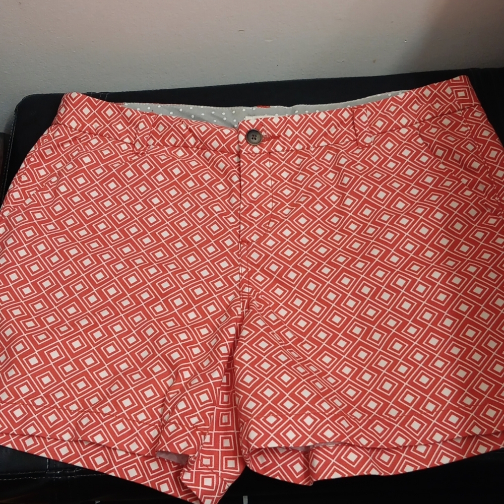 Merona Orange and White Shorts